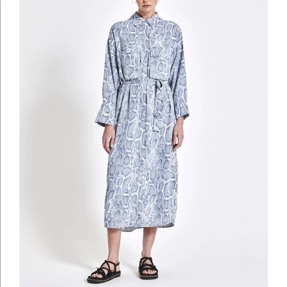 ENA PELLY Python Utility Shirt Dress Size 6/Medium